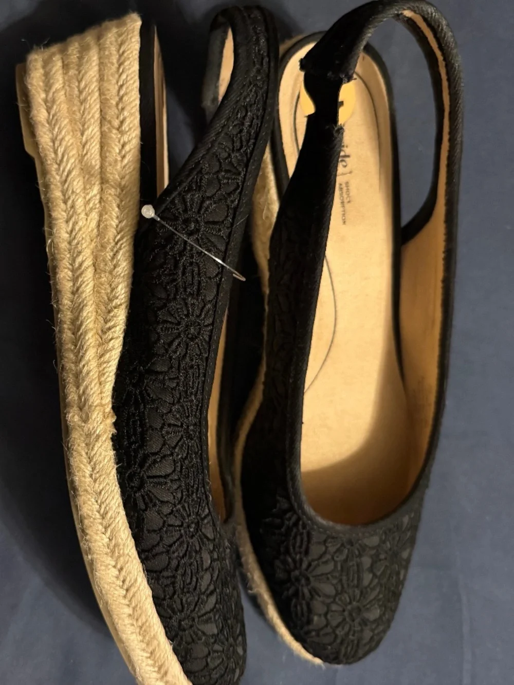 Life Stride Black Espadrilles Shoes